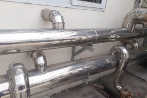 Hệ thống ống gió inox được lắp đặt hoàn chỉnh