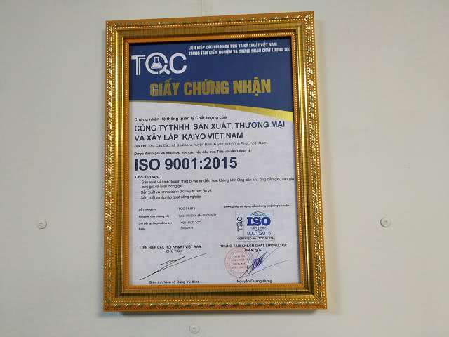 Hệ thống quản lý chất lượng đạt chuẩn ISO 9001: 2015