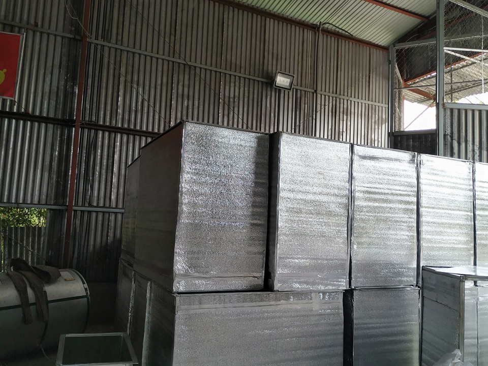 Ống gió tiêu chuẩn được bọc cách nhiệt tại Kaiyo Việt Nam