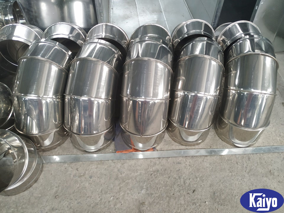 Cút gió tròn inox - Xưởng sản xuất ống gió, van gió, cửa gió Kaiyo Việt Nam