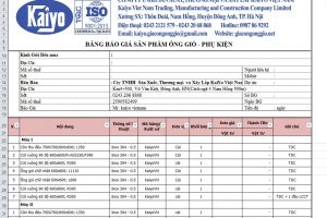 Báo giá phụ kiện ống gió vuông inox