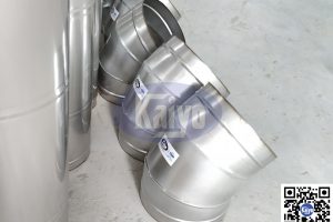 Sản phẩm cút gió tròn inox 304 - 45 độ dày 0.5