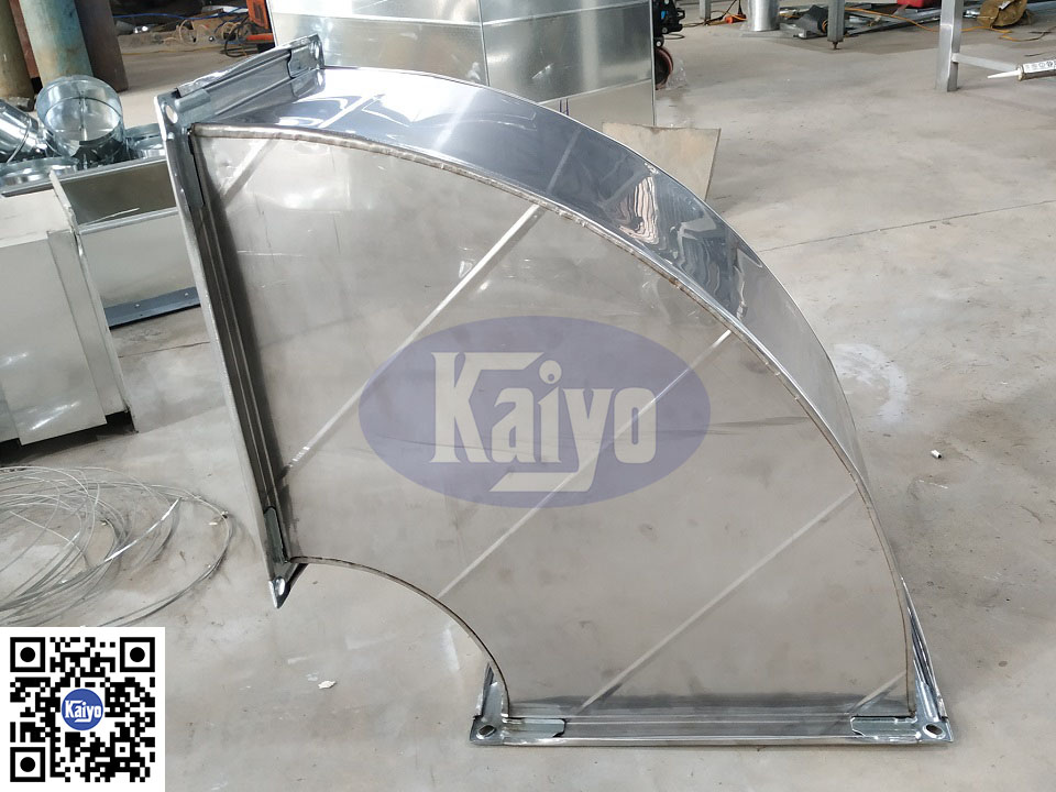 Cút gió vuông 90 độ inox 304 dày 0.6