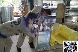 Quy trình bọc ống gió chống cháy bằng tấm chống cháy Maku 254